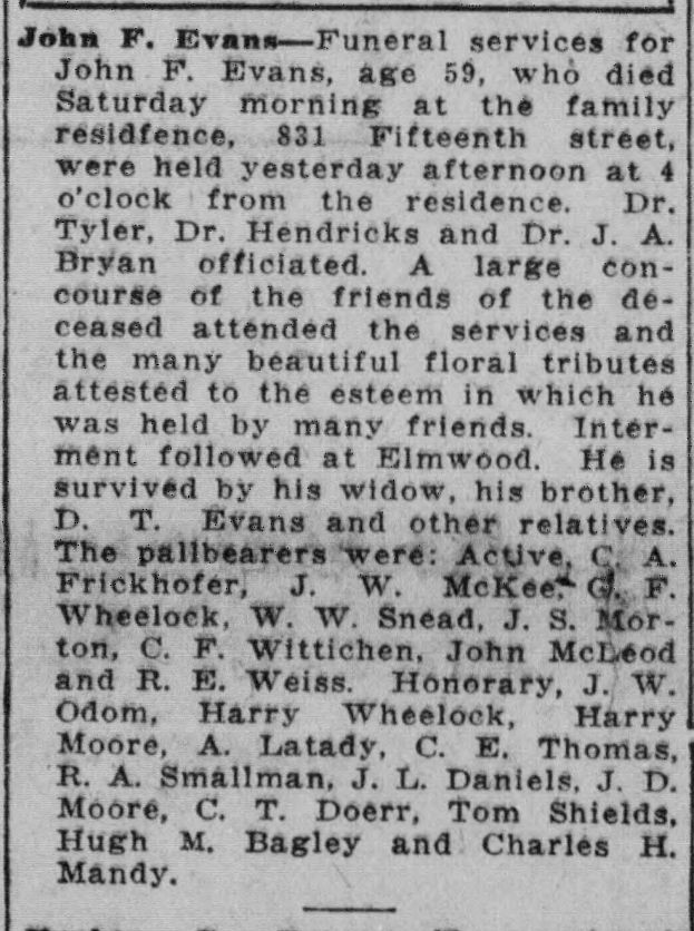 John F. Evans obituary